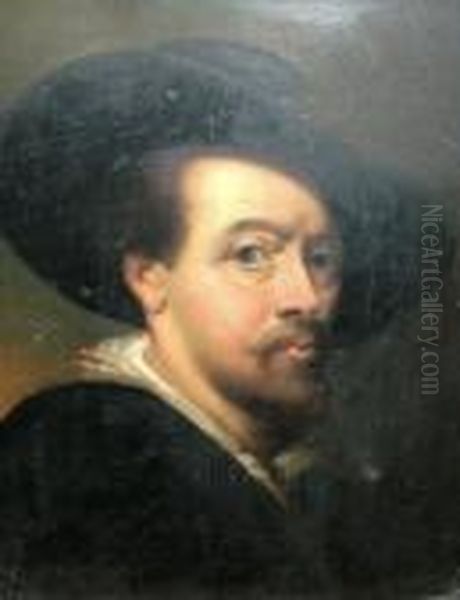 Self Portrait 1623 Oil Painting by (studio of) Rubens, Peter Paul