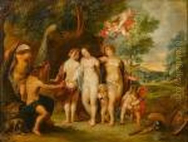 The Judgement Of Paris Oil Painting by (studio of) Rubens, Peter Paul