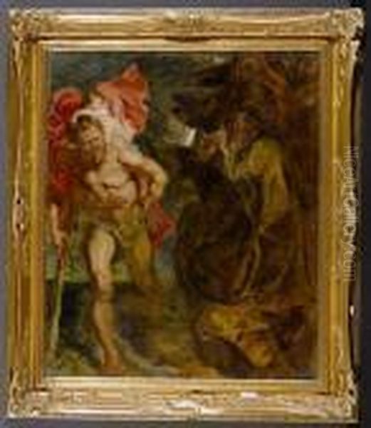 Heiliger Christophorus. Oil Painting by (studio of) Rubens, Peter Paul