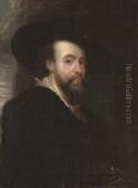 Self-portrait Of The Artist Oil Painting by (studio of) Rubens, Peter Paul