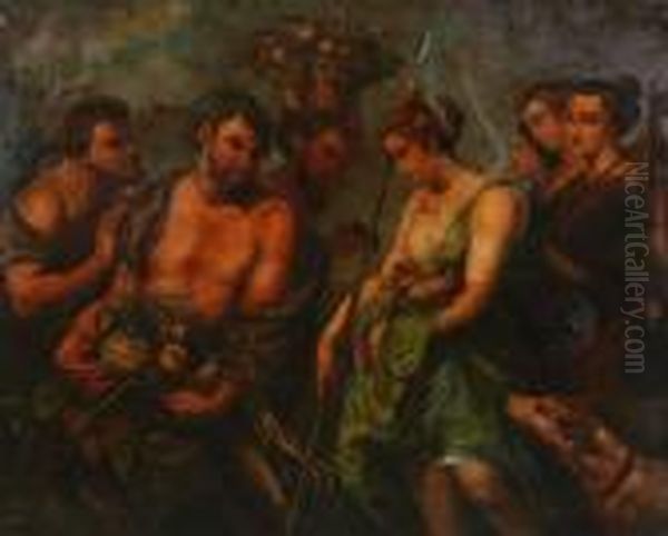 Diana Returning From The Hunt Oil Painting by (studio of) Rubens, Peter Paul