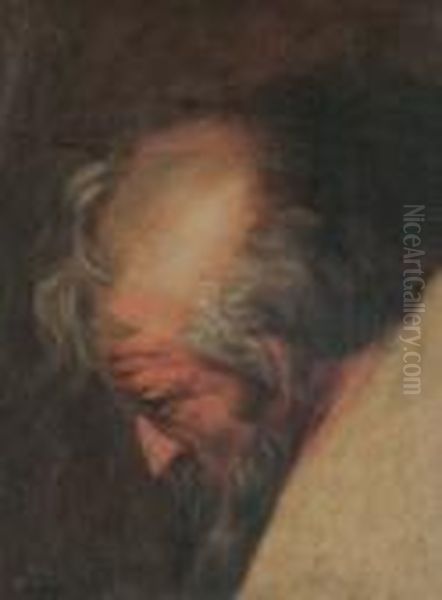 The Head Of A Bearded Man In Profile Oil Painting by (studio of) Rubens, Peter Paul