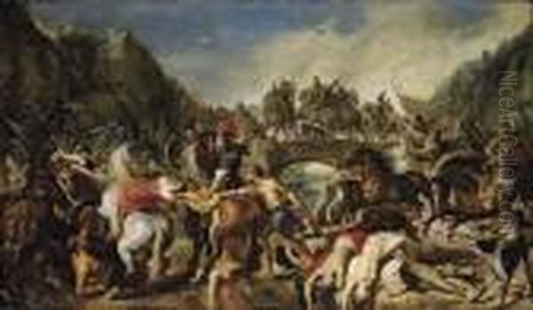 The Battle Of The Amazons Oil Painting by (studio of) Rubens, Peter Paul