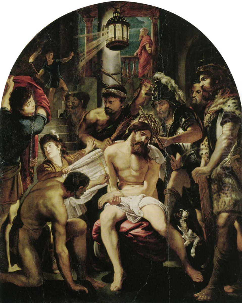 The Mocking Of Christ Oil Painting by (studio of) Rubens, Peter Paul