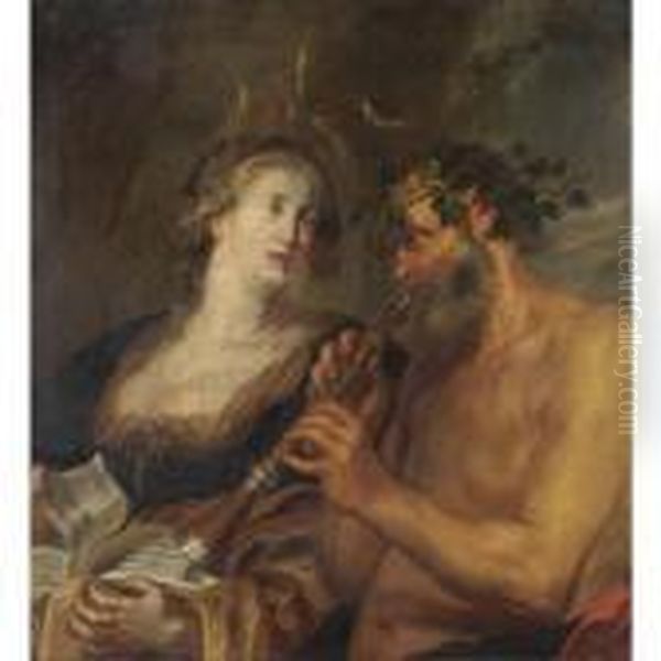 Pan E Siringa Oil Painting by (studio of) Rubens, Peter Paul