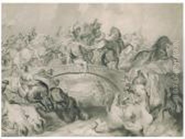 La Battaglia Delle Amazzoni Oil Painting by (studio of) Rubens, Peter Paul