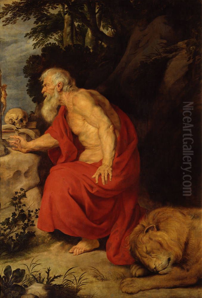 Saint Jerome Oil Painting by (studio of) Rubens, Peter Paul