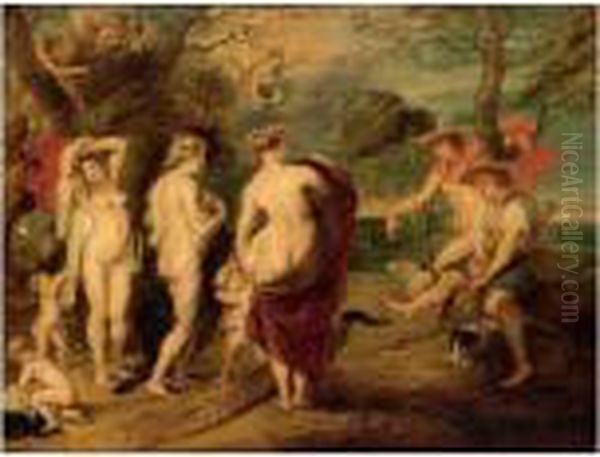 The Judgement Of Paris Oil Painting by (studio of) Rubens, Peter Paul