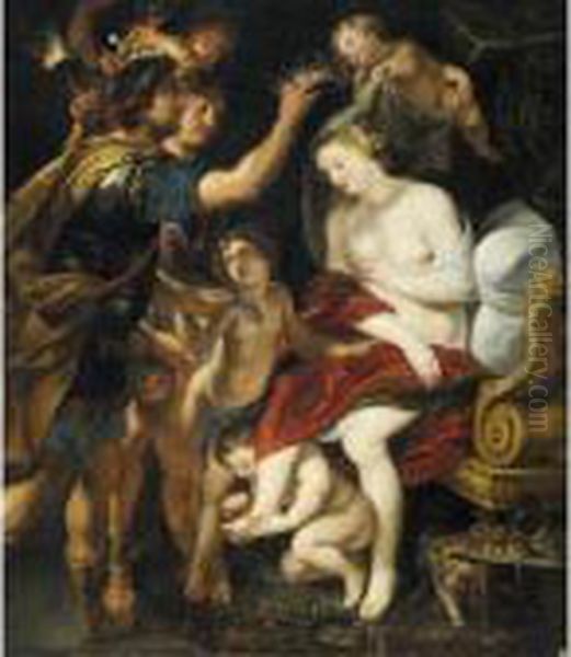 The Marriage Of Alexander And Roxanne Oil Painting by (studio of) Rubens, Peter Paul