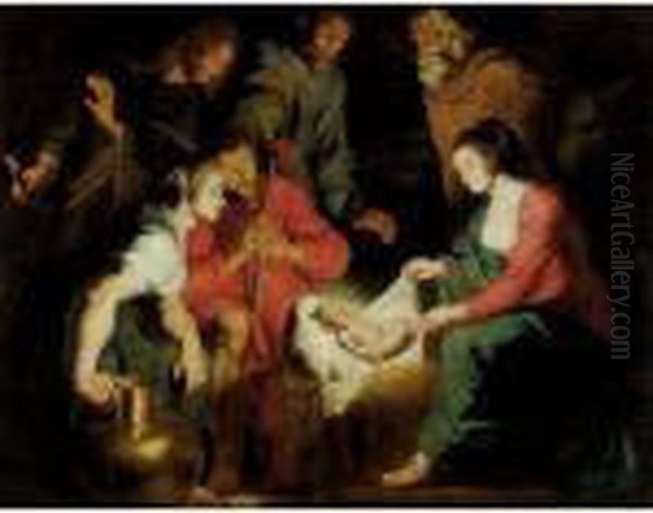 The Adoration Of The Shepherds Oil Painting by (studio of) Rubens, Peter Paul