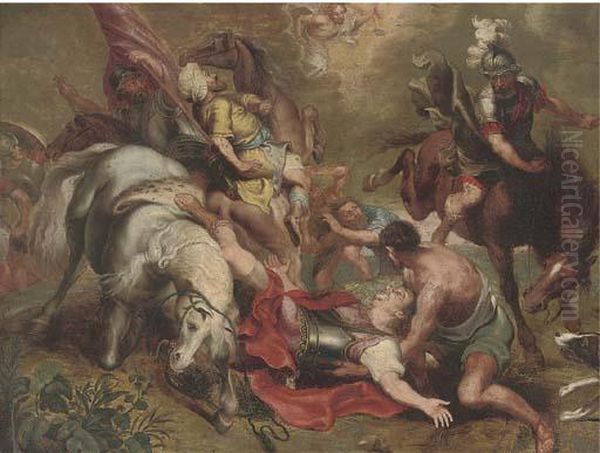 The Conversion Of Saint Paul Oil Painting by (studio of) Rubens, Peter Paul
