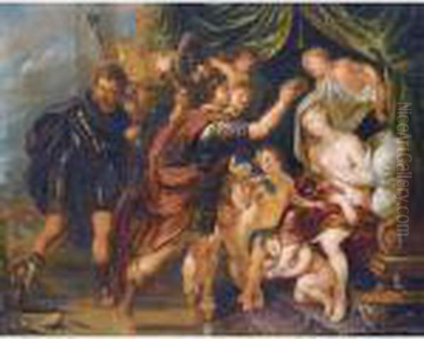 Alexander Crowning Roxanne As Queen Oil Painting by (studio of) Rubens, Peter Paul