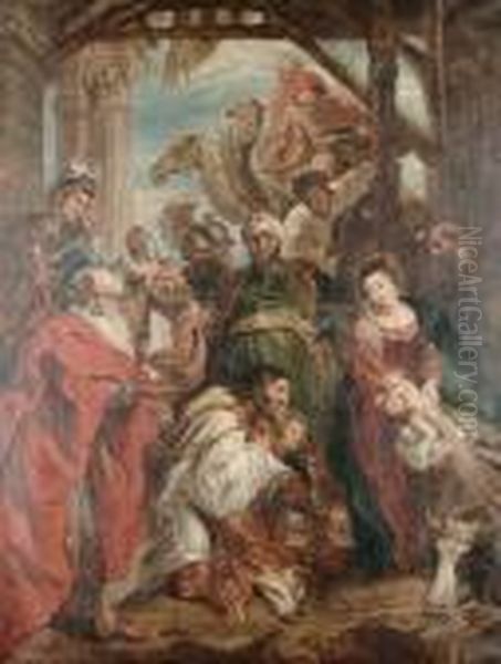 The Adoration Of The Magi Oil Painting by (studio of) Rubens, Peter Paul