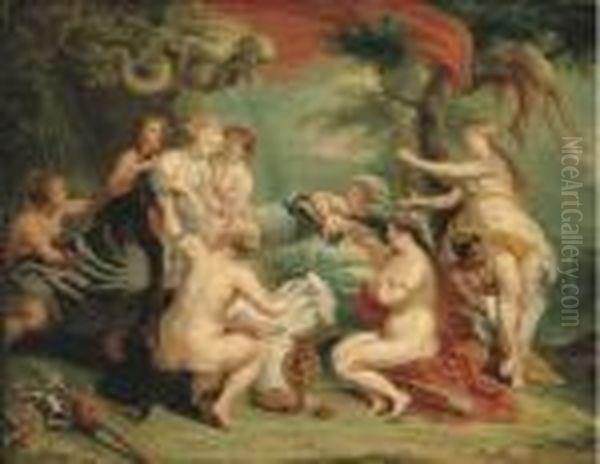 Diana And Callisto Oil Painting by (studio of) Rubens, Peter Paul