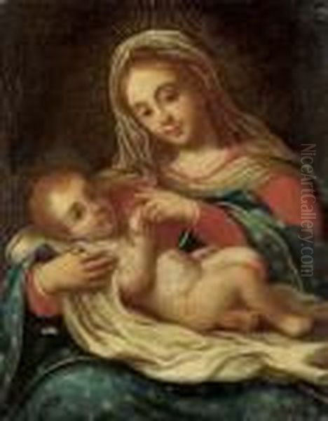 Madonna Mit Kind. Oil Painting by (studio of) Rubens, Peter Paul