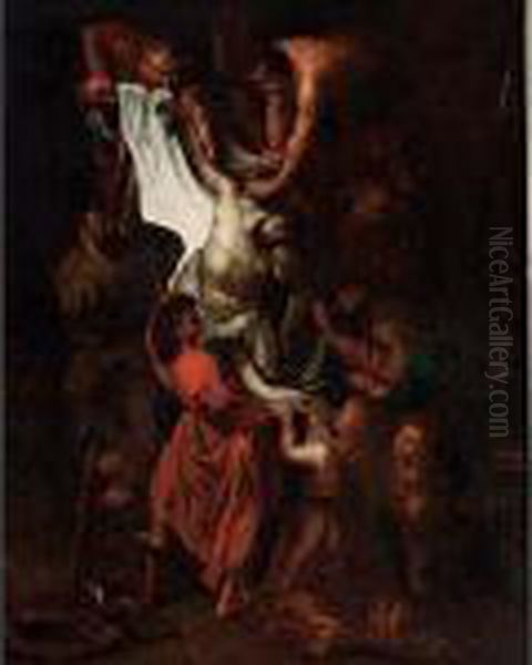 The Deposition Of The Cross Oil Painting by (studio of) Rubens, Peter Paul