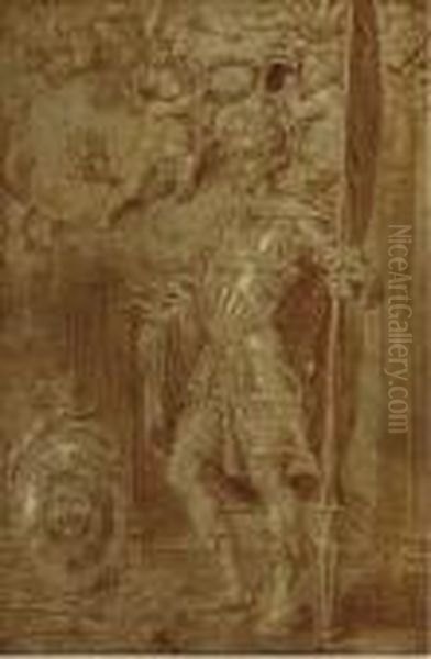 A Personification Of Victory Oil Painting by (studio of) Rubens, Peter Paul