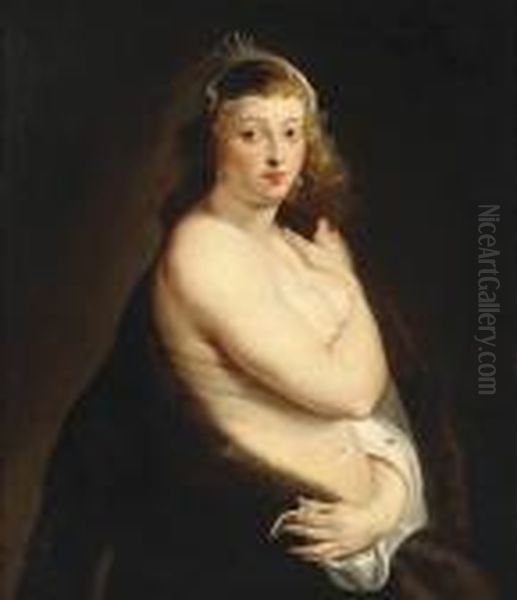 The Fur Cloak Oil Painting by (studio of) Rubens, Peter Paul