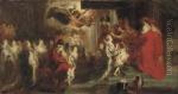 The Coronation Of Maria De Medici Oil Painting by (studio of) Rubens, Peter Paul