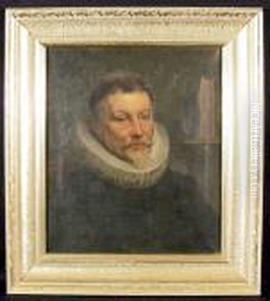 A Portrait Of A Man With A Ruffled Collar Oil Painting by (studio of) Rubens, Peter Paul