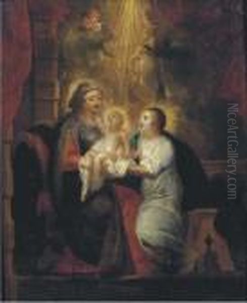 The Madonna And Child, With Saint Anne Oil Painting by (studio of) Rubens, Peter Paul