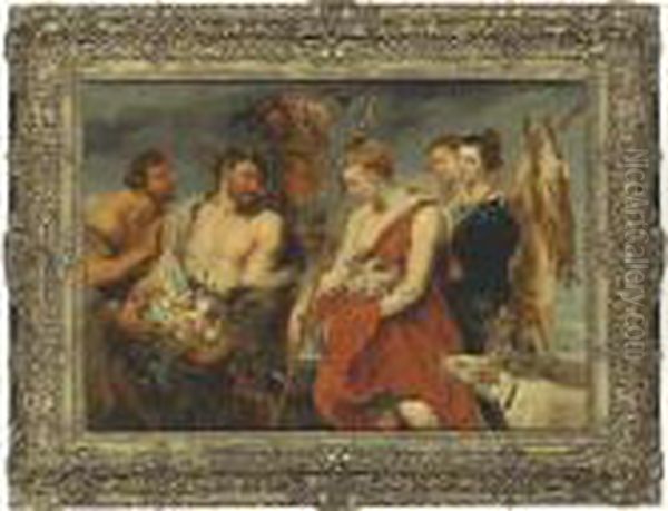 Diana's Return From The Hunt Oil Painting by (studio of) Rubens, Peter Paul