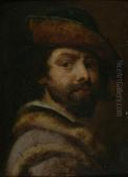 A Self-portrait Of Sir Peter Paul Rubens Oil Painting by (studio of) Rubens, Peter Paul