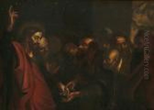 Christ And The Tribute Money Oil Painting by (studio of) Rubens, Peter Paul