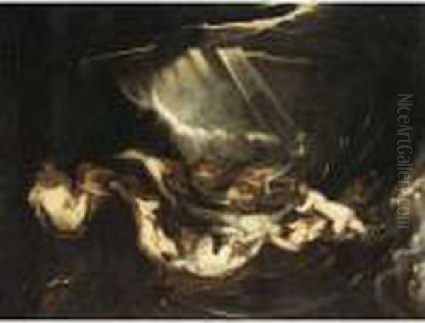 Hero And Leander Oil Painting by (studio of) Rubens, Peter Paul