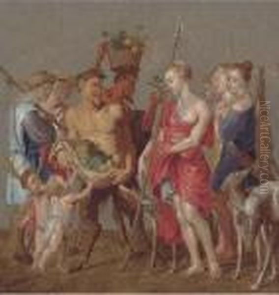 Diana The Huntress Oil Painting by (studio of) Rubens, Peter Paul
