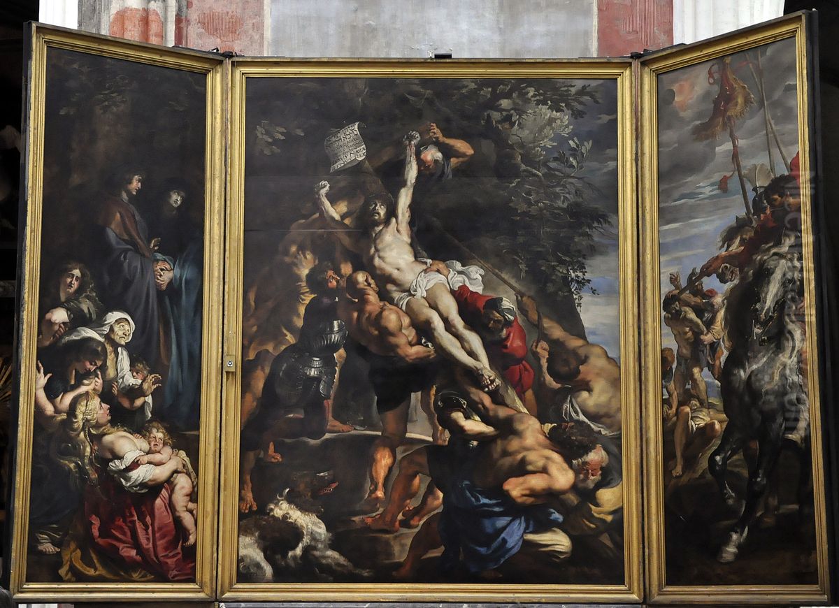 The Elevation Of The Cross Oil Painting by (studio of) Rubens, Peter Paul