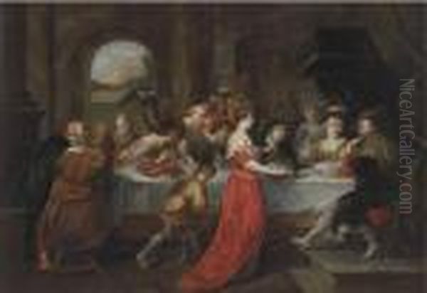 The Feast Of Herod Oil Painting by (studio of) Rubens, Peter Paul