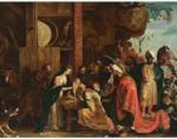 The Adoration Of The Magi Oil Painting by (studio of) Rubens, Peter Paul