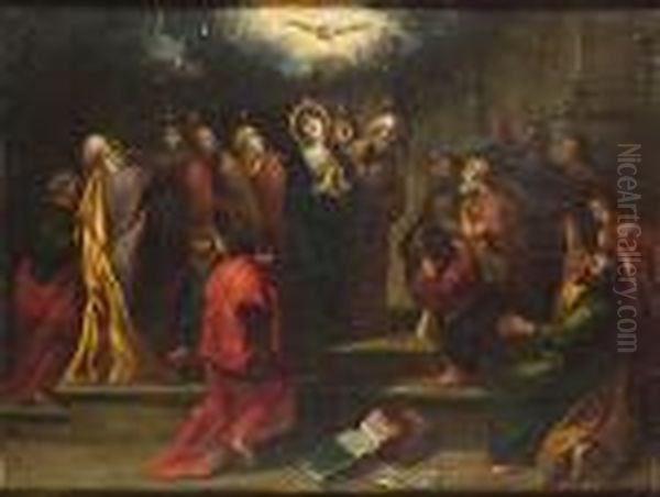 The Pentecost Oil Painting by (studio of) Rubens, Peter Paul