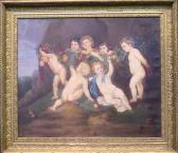 The Garland Of Fruits Oil Painting by (studio of) Rubens, Peter Paul