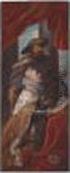 L'archiduc Albert Presente A La Vierge Oil Painting by (studio of) Rubens, Peter Paul