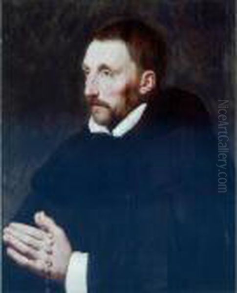 Portrait Of A Cleric, Thought To Be Padre De Buzzara Oil Painting by (studio of) Rubens, Peter Paul