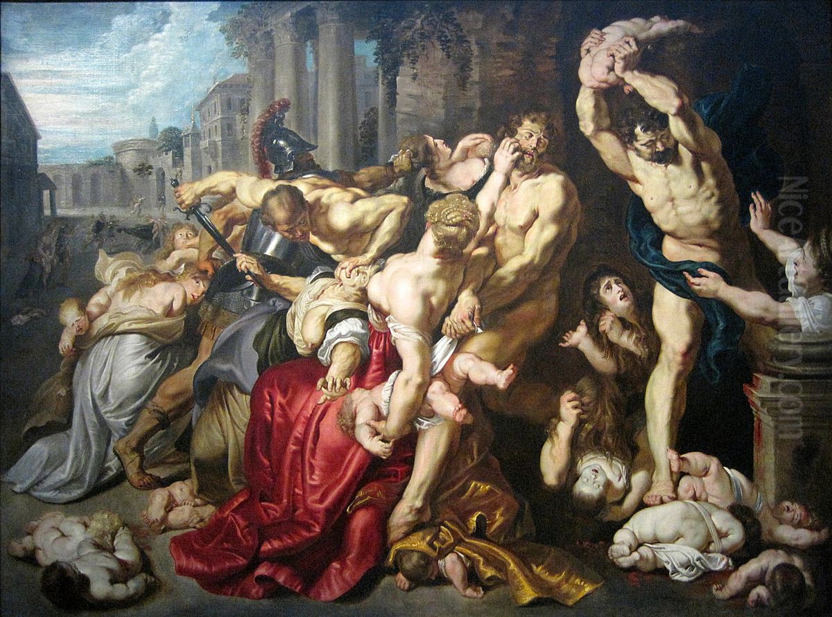 The Massacre Of The Innocents Oil Painting by (studio of) Rubens, Peter Paul