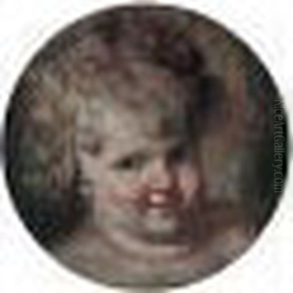 Head Study Of A Young Boy Oil Painting by (studio of) Rubens, Peter Paul