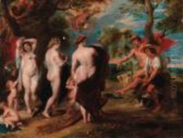 The Judgement Of Paris Oil Painting by (studio of) Rubens, Peter Paul