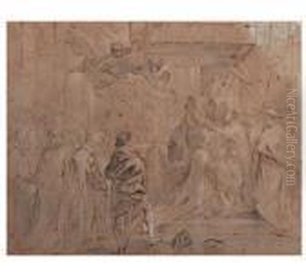 The Coronation Of Maria De'medici Oil Painting by (studio of) Rubens, Peter Paul