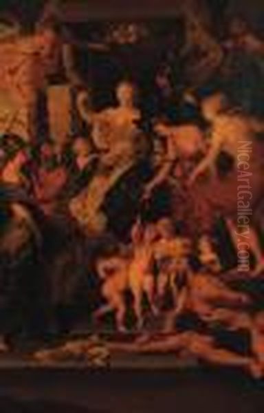 The Birth Of Louis Xiii; The Institution Of The Regency; And Thehappiness Of The Regency Oil Painting by (studio of) Rubens, Peter Paul