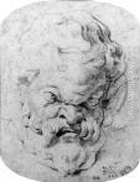 The Head Of Silenus, After The Antique Oil Painting by (studio of) Rubens, Peter Paul