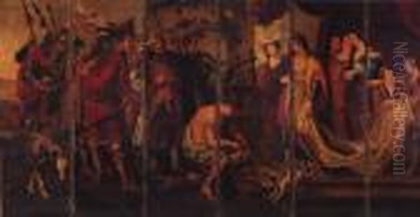 Salome Being Presented With The Head Of Saint John Thebaptist Oil Painting by (studio of) Rubens, Peter Paul