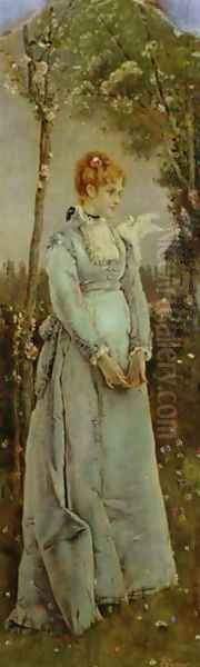 Spring Oil Painting by Alfred Stevens