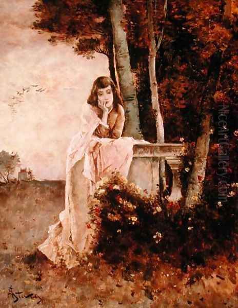 Daydreaming Oil Painting by Alfred Stevens