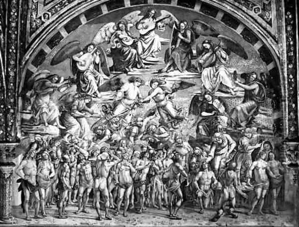 The Calling of the Chosen to Heaven Oil Painting by Luca Signorelli