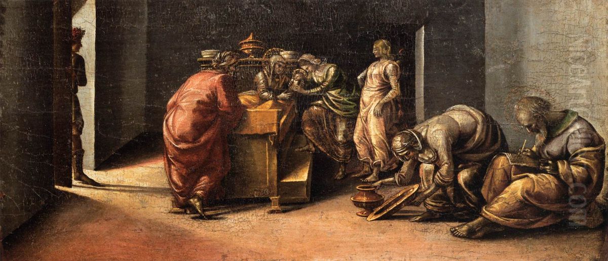 The Birth of St. John the Baptist Oil Painting by Luca Signorelli