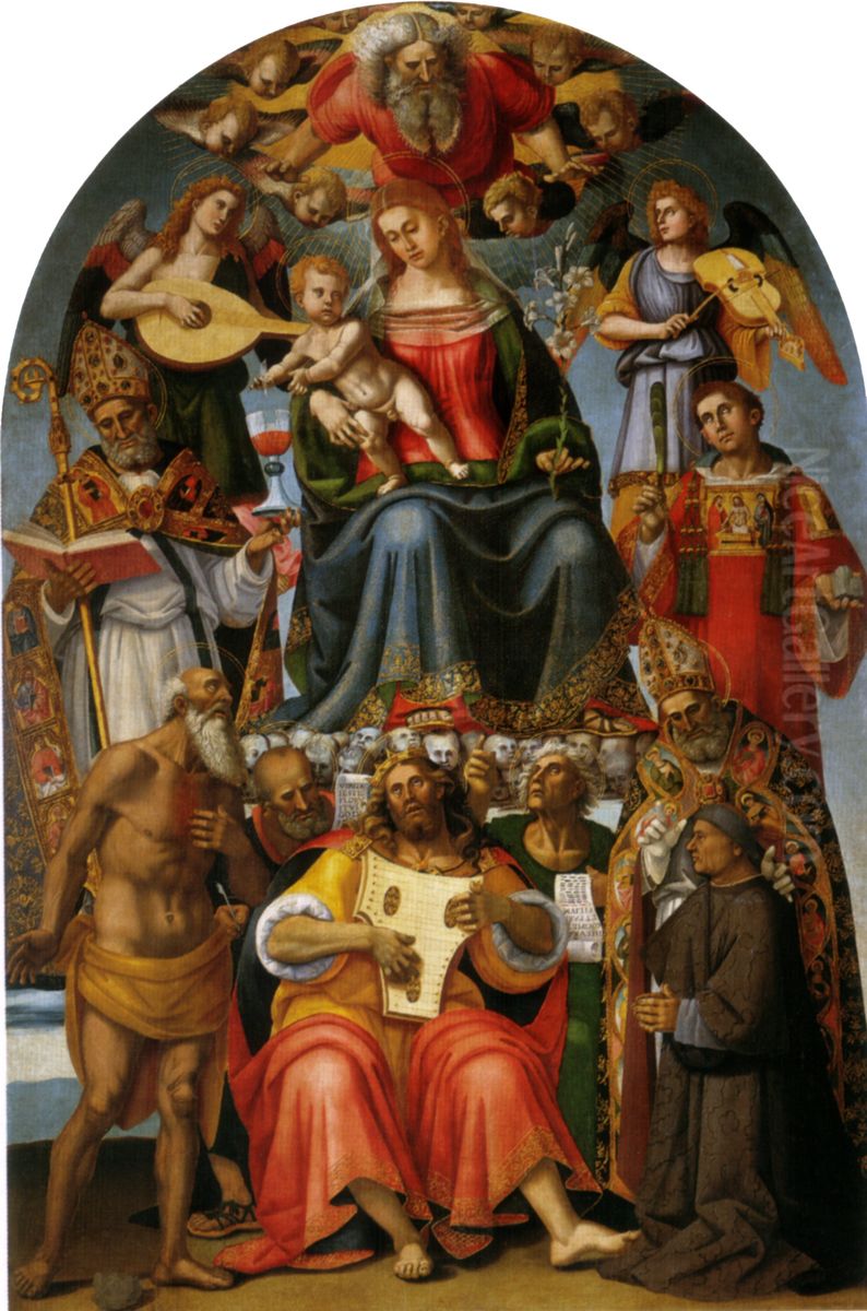Madonna and Child with Saints Oil Painting by Luca Signorelli