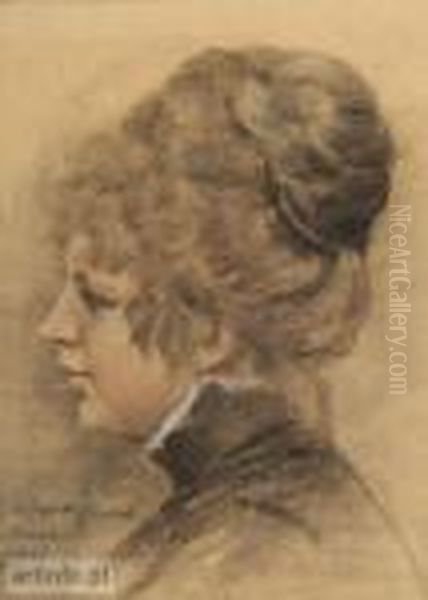 Portret Kobiety Oil Painting by Bronislawa Rychter-Janowska